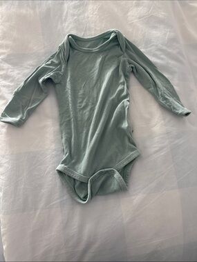 Kyte BABY Long-Sleeve Sage Green One-Piece